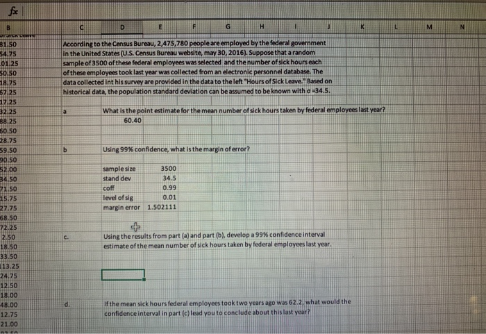 Solved ~~**need help with part c and d **~~USE EXCEL TO | Chegg.com
