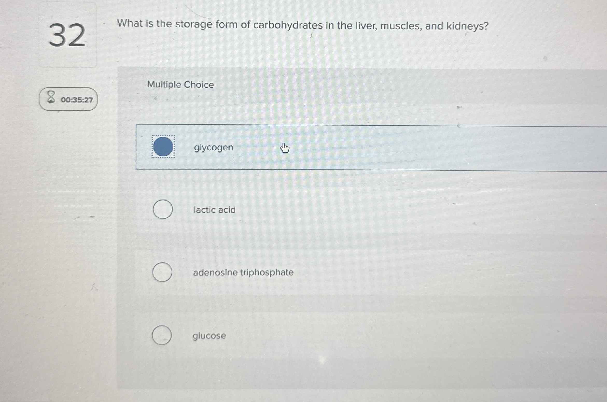 Solved What is the storage form of carbohydrates in the