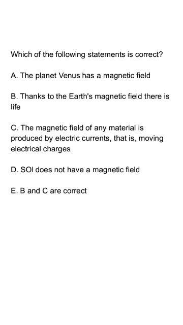 Which Of The Following Statements Can Be Said About Venus Solved Please need the answer for this. Explain your | Chegg.com