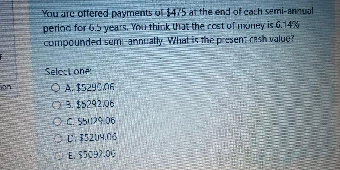 solved-you-are-offered-payments-of-475-at-the-end-of-each-chegg