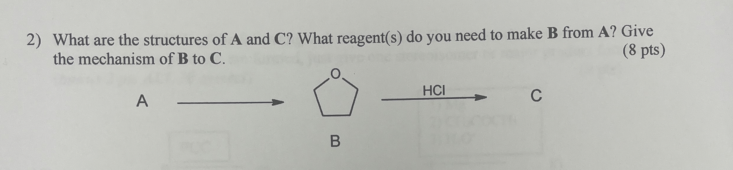 Solved What are the structures of A and C ? ﻿What reagent(s) | Chegg.com
