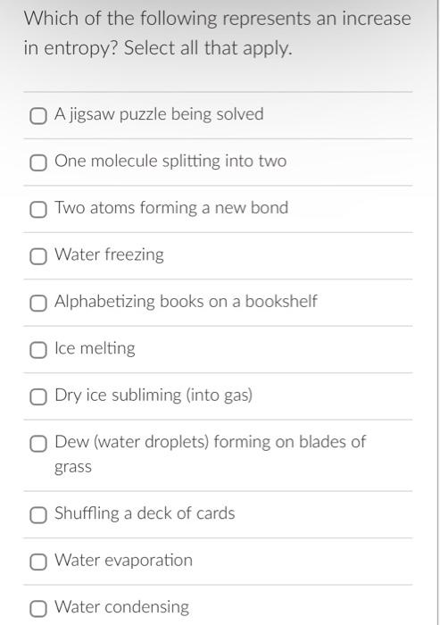 Solved Which of the following represents an increase in | Chegg.com