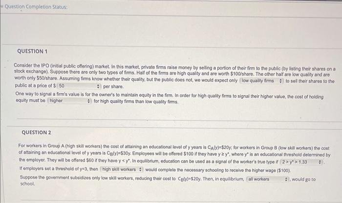 Solved Question Completion Status: QUESTION 1 Consider the | Chegg.com