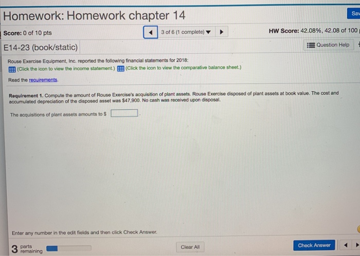 Solved Say Homework: Homework chapter 14 Score: 0 of 10 pts | Chegg.com