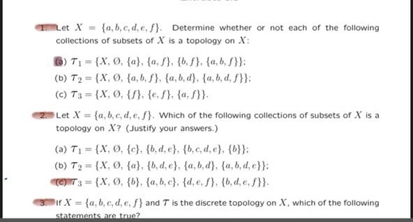 Solved Let X {a,b,c,d,e, S}: Determine Whether Or Not Each | Chegg.com