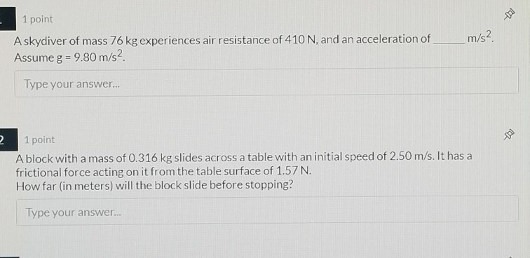 Solved Need help finding the correct answer to physics for | Chegg.com