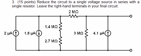 Solved Reduce the circuit to a single voltage source in | Chegg.com