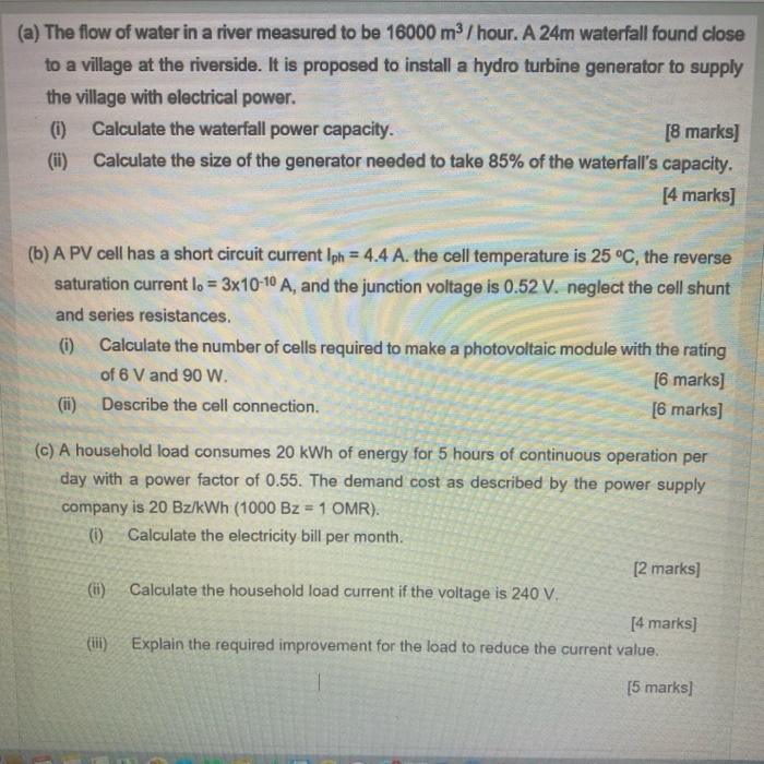 Solved (a) The flow of water in a river measured to be 16000 | Chegg.com