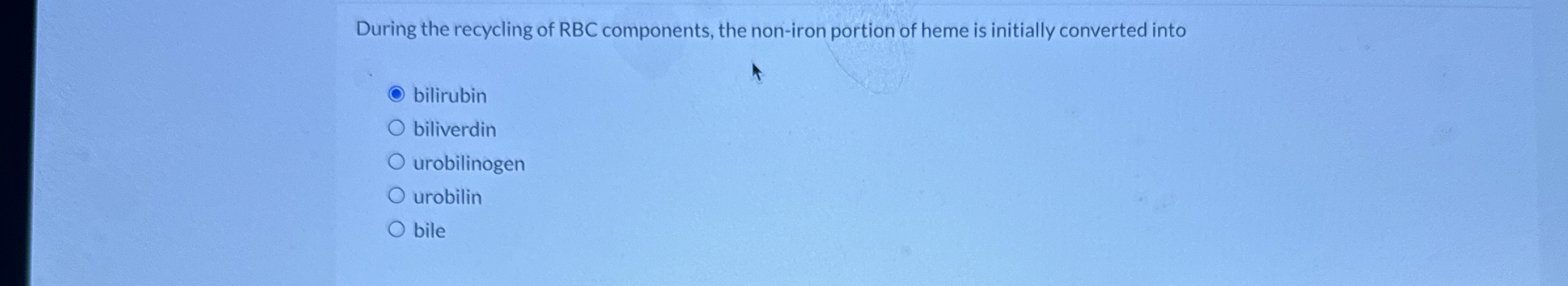 Solved During the recycling of RBC components, the non-iron | Chegg.com