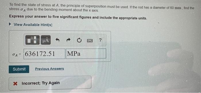 Solved Learning Goal: To determine the state of stress in a | Chegg.com
