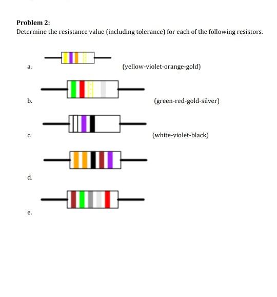 Solved Problem 2: Determine the resistance value (including | Chegg.com