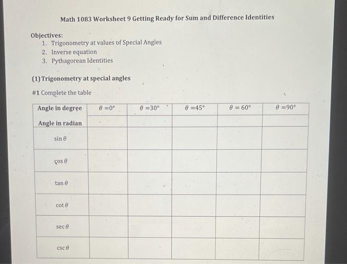 Solved Math 1083 Worksheet 9 Getting Ready for Sum and | Chegg.com