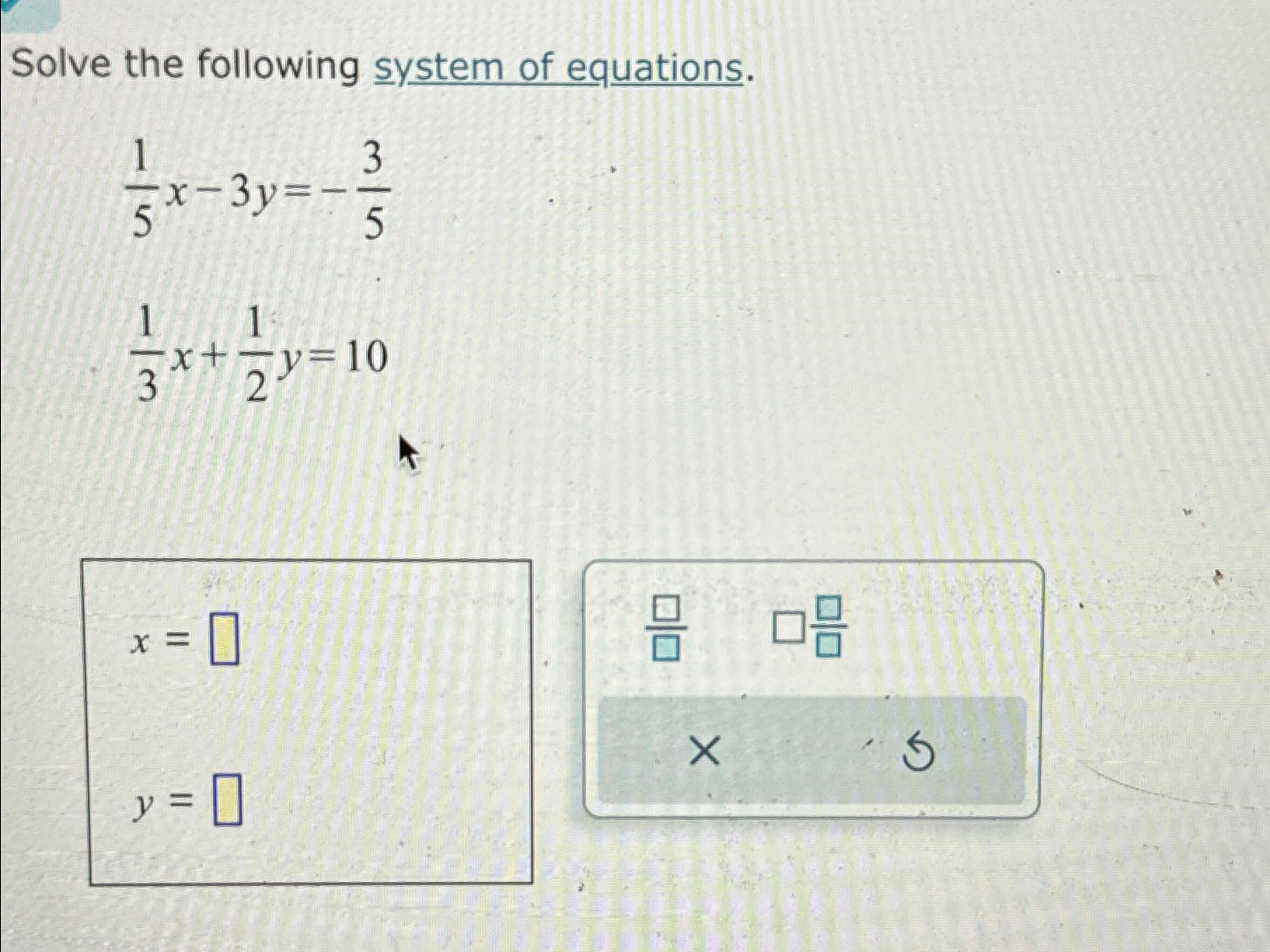 Solved Solve the following system of | Chegg.com