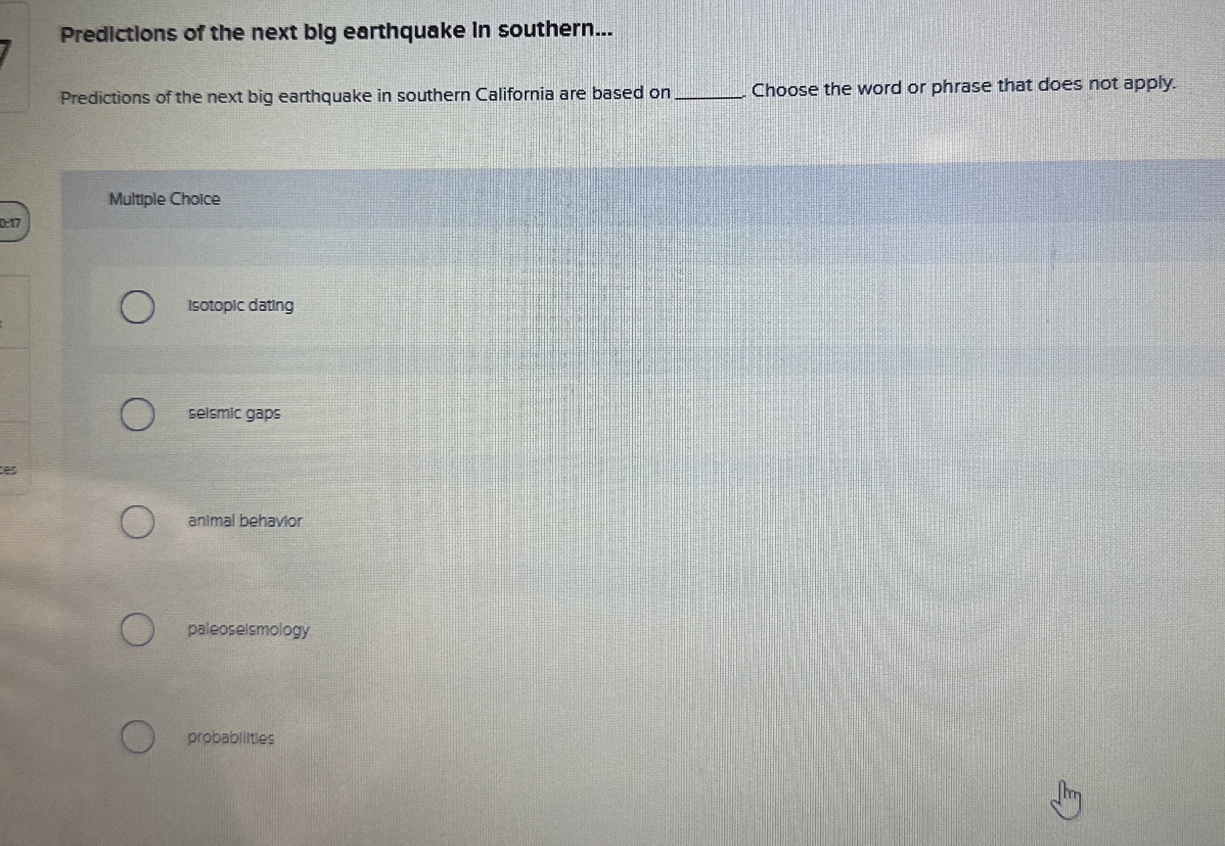 Solved Predlctlons of the next blg earthquake in