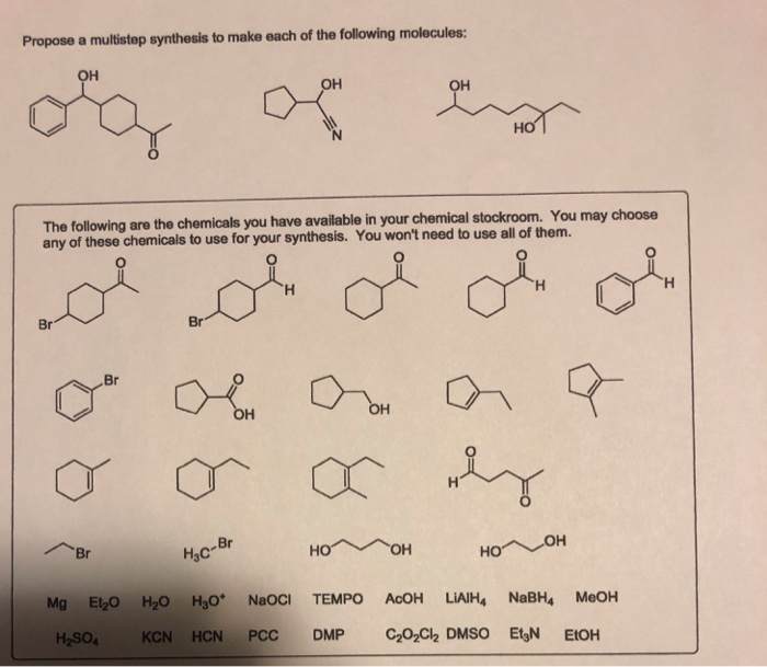 Solved Propose A Multistep Synthesis To Make Each Of The | Chegg.com