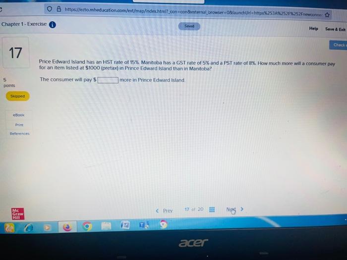 Solved Price Edward Island has an HST rate of 15\. Manitoba