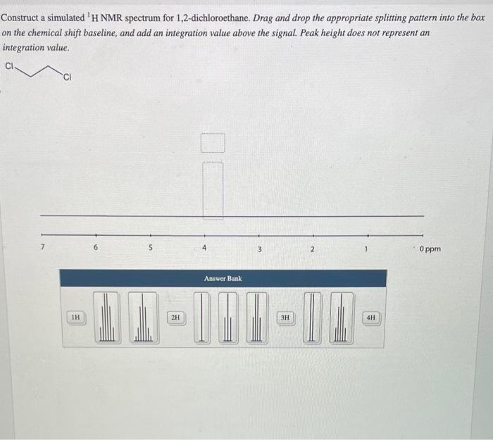 Solved Construct A Simulated 1h Nmr Spectrum For 0034