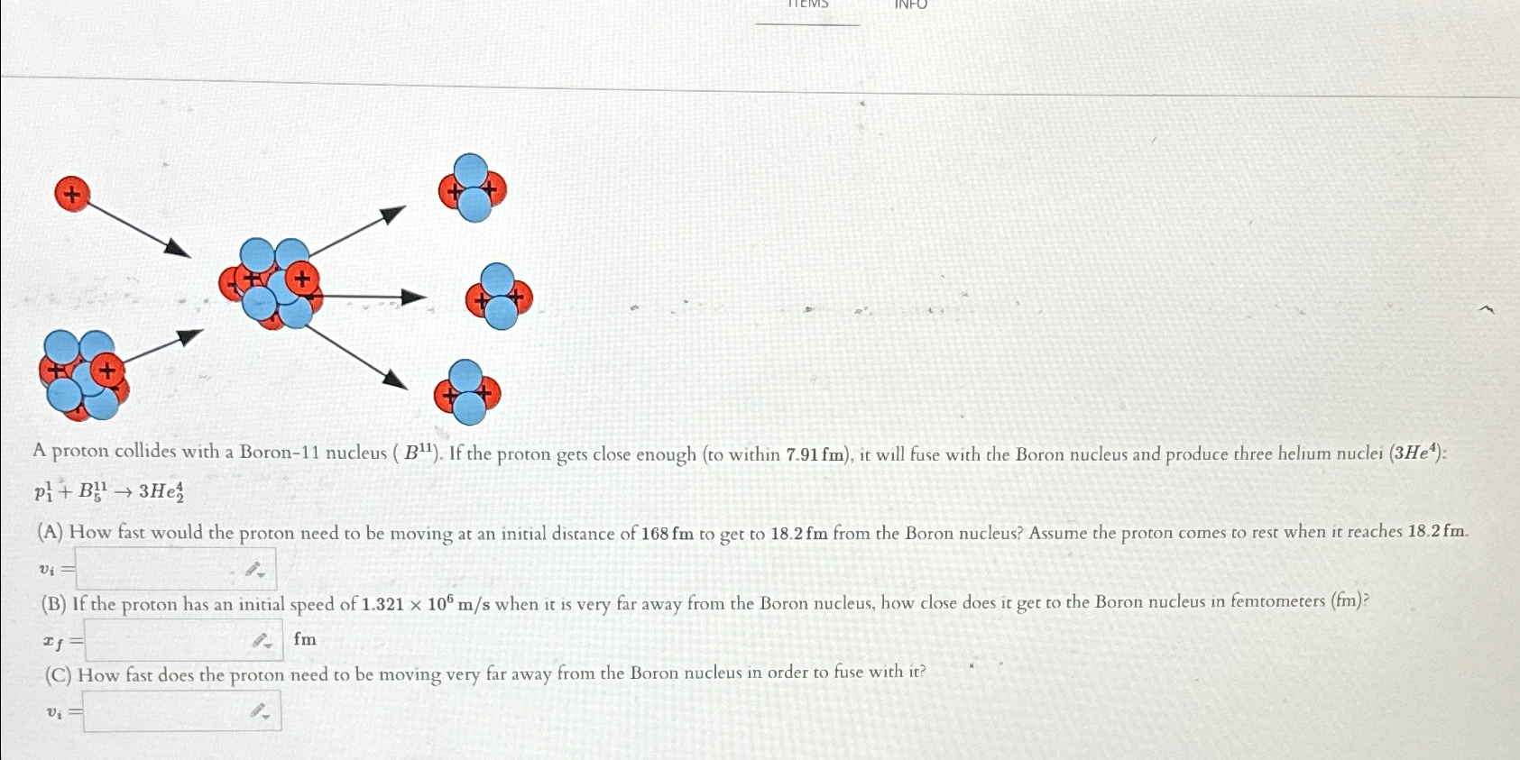 Solved A Proton Collides With A Boron-11 ﻿nucleus ( B11 ). | Chegg.com