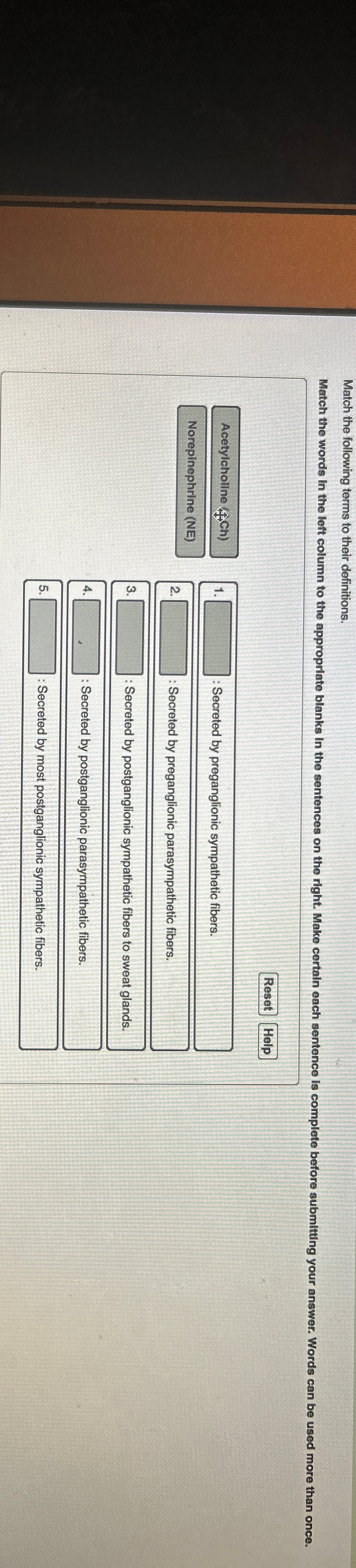 Solved Match the following terms to their definitions.Match | Chegg.com