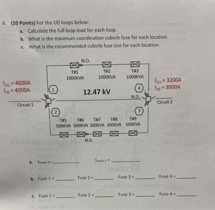 Solved 6. (10 Points) For the UD loops below: a. Calculate | Chegg.com