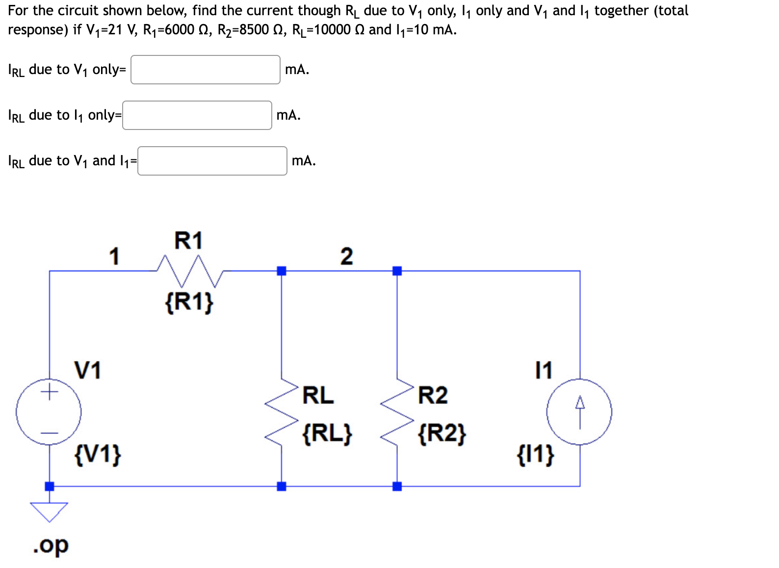Solved For the circuit shown below, find the current though | Chegg.com