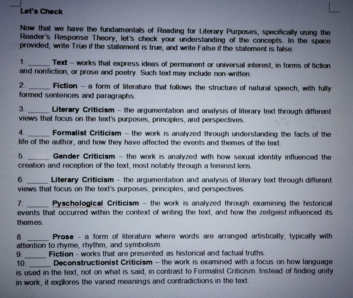 Let's Check Now that we have the fundamentals of | Chegg.com