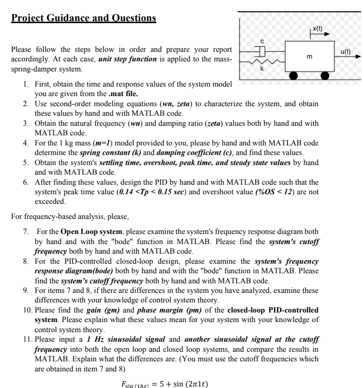 Solved First, obtain the time and response values of the | Chegg.com image.