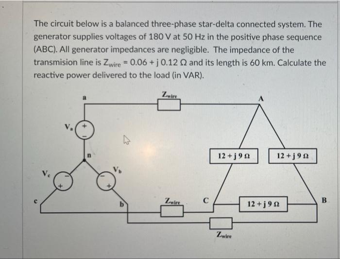 Solved For the A-connected load of the Figure below, | Chegg.com