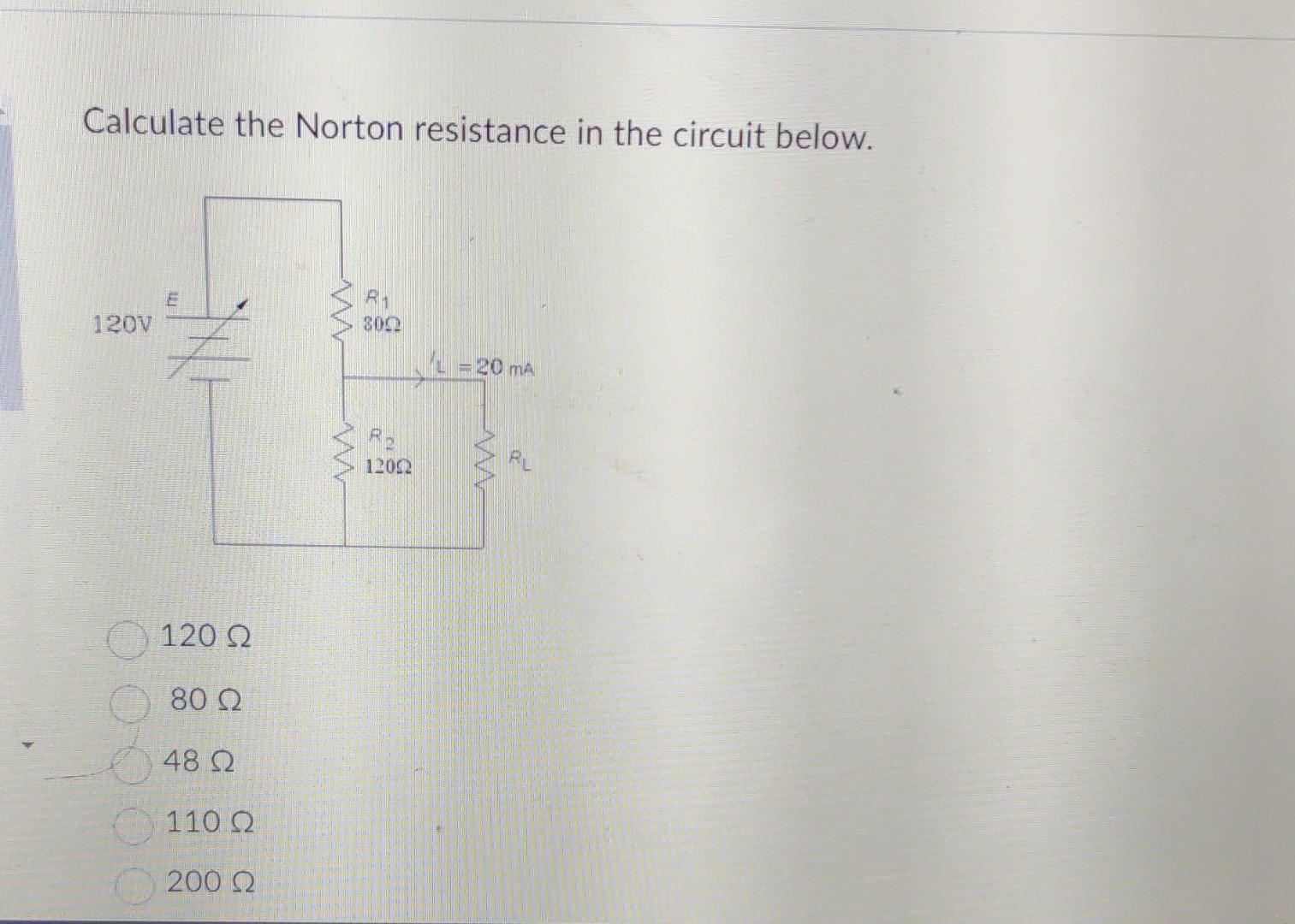 Solved Calculate the Norton resistance in the circuit below.