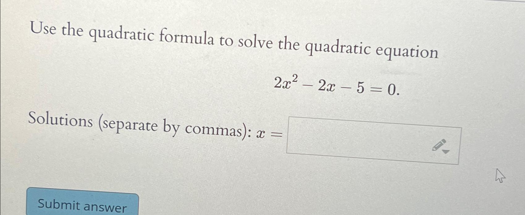 solve 2x 2 x 528 0 by quadratic formula