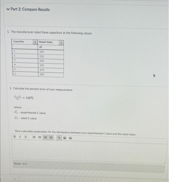 is it the capacitor experiment from my experiment on