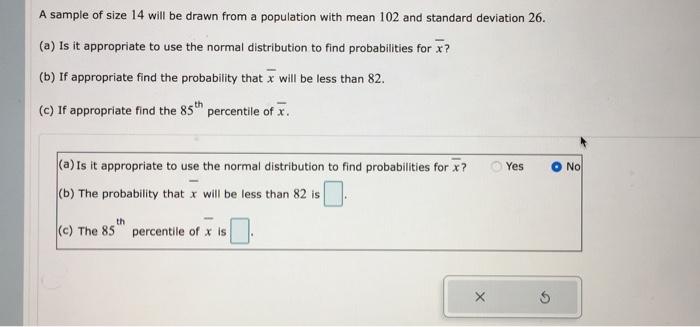 Solved A sample of size 14 will be drawn from a population | Chegg.com