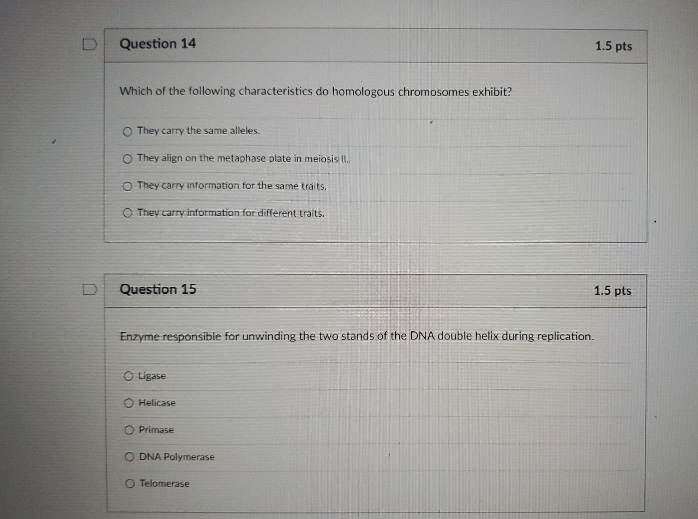 Solved Question 14 1.5 Pts Which Of The Following | Chegg.com