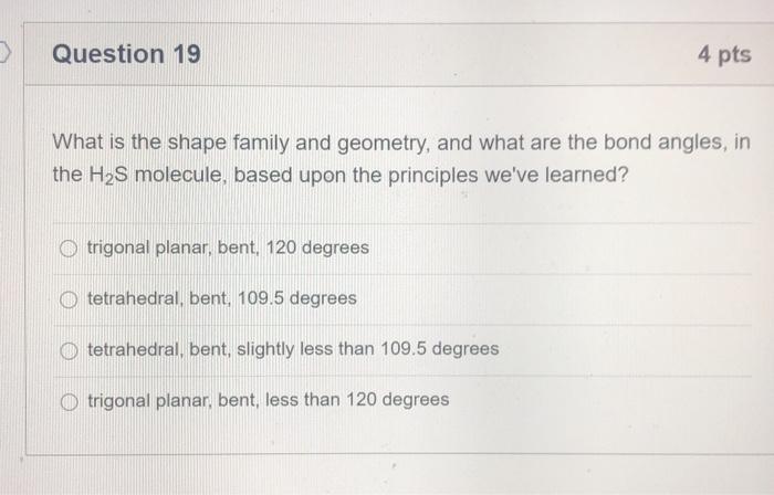 Solved > Question 19 4 pts What is the shape family and | Chegg.com