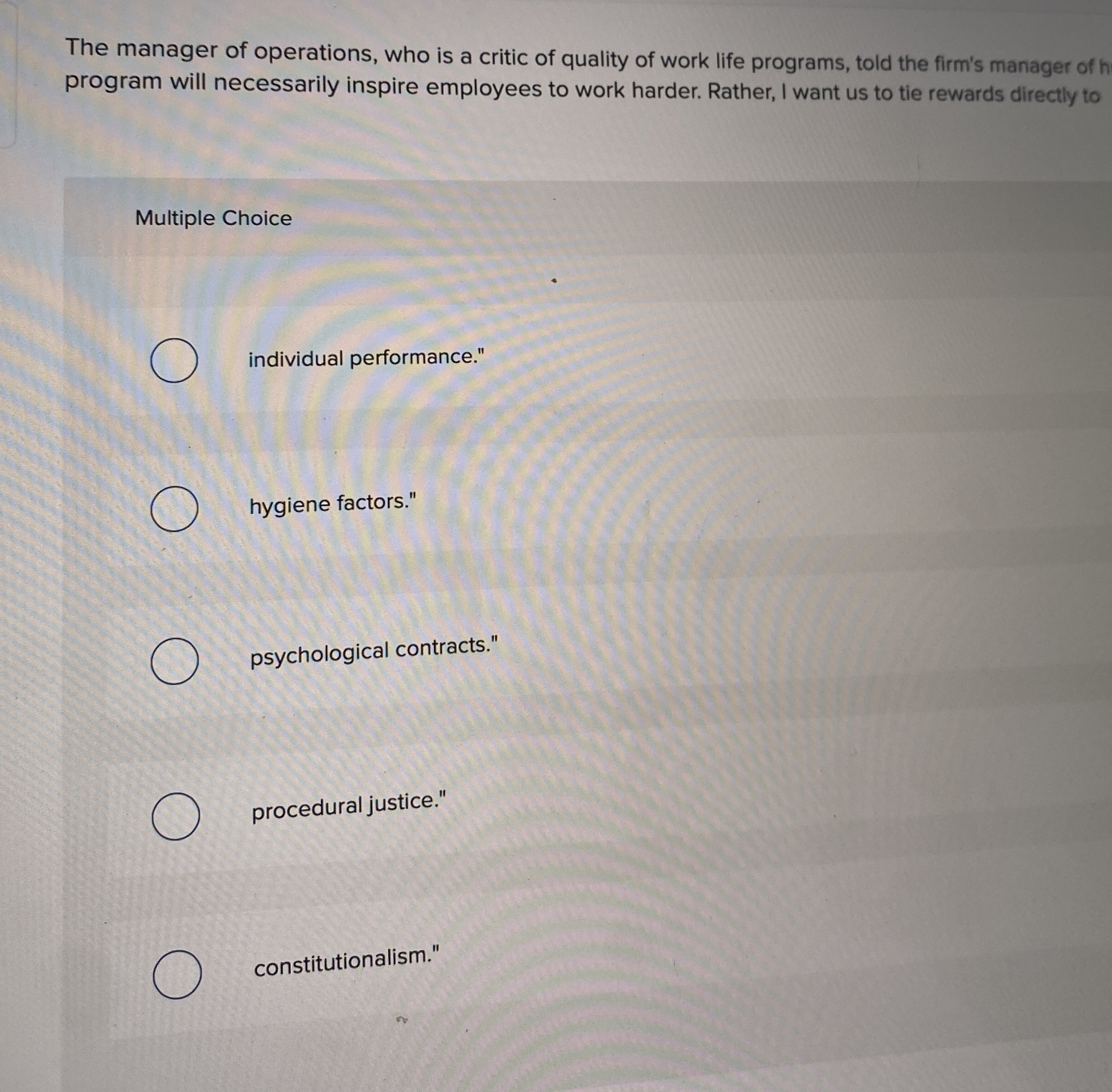 Solved The manager of operations, who is a critic of quality | Chegg.com