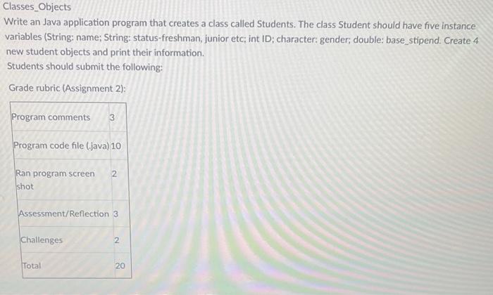Solved Classes_Objects Write an Java application program | Chegg.com