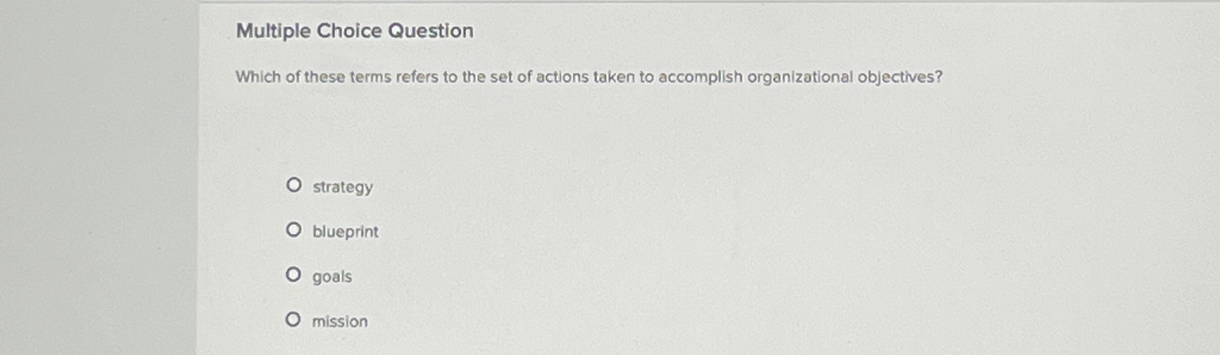 Solved Multiple Choice QuestionWhich of these terms refers | Chegg.com
