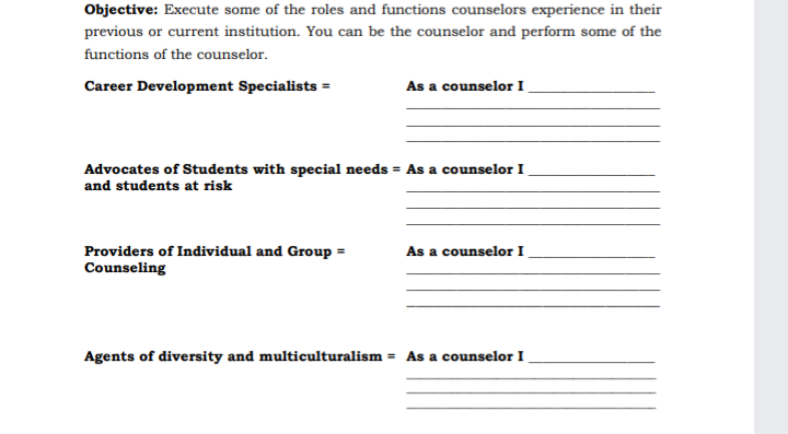 Solved Objective: Execute Some Of The Roles And Functions | Chegg.com