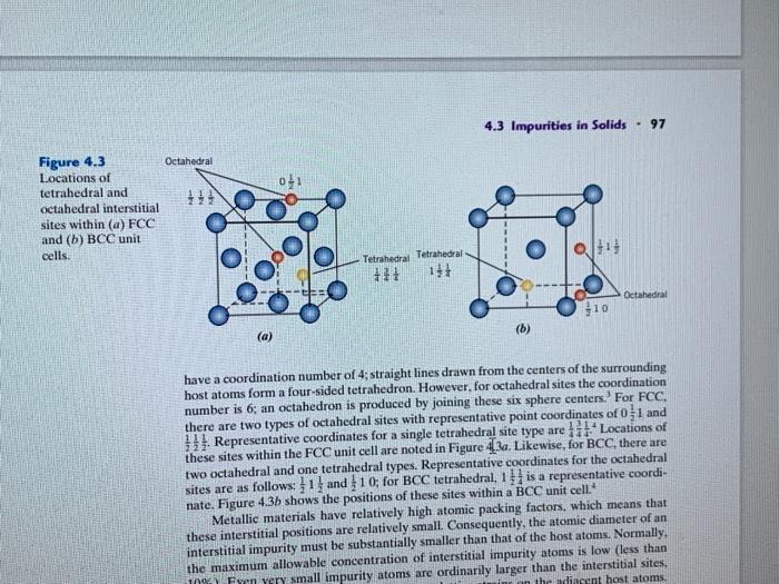 Solved 4.6 (a) Compute the radius r of an impurity atom that | Chegg.com