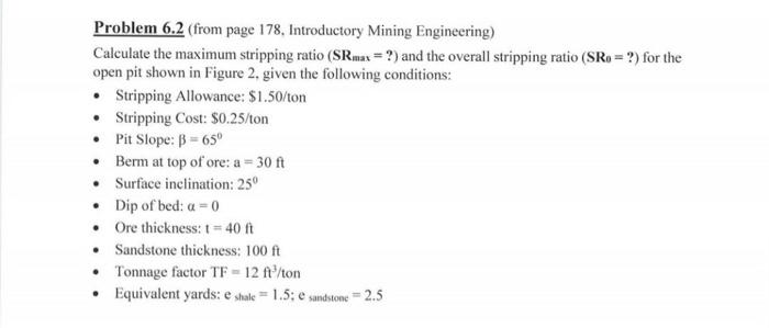 Problem 6.2 (from page 178, Introductory Mining | Chegg.com