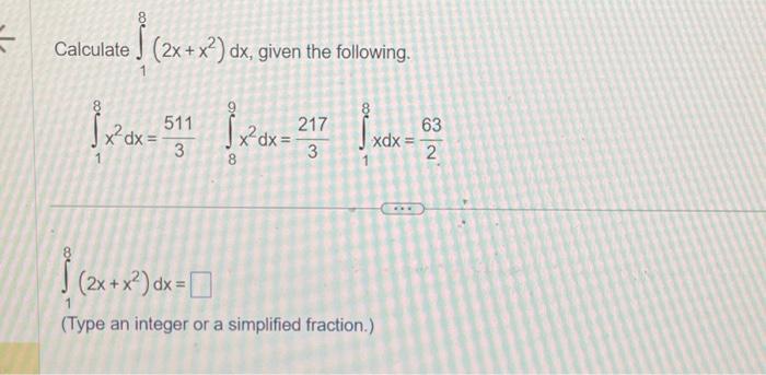 integral 1 8 3x x 2 dx