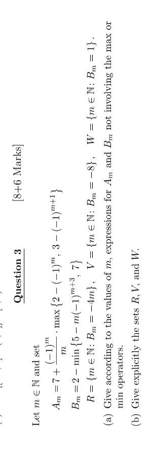 Solved Question 3 [8+6 Marks ] Let m∈N and set | Chegg.com