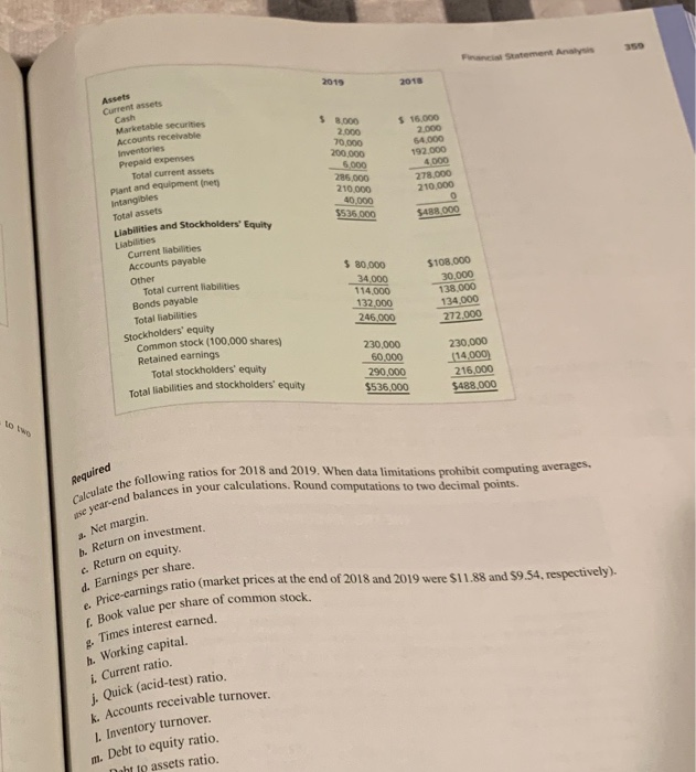 Solved d. Return on average eqully. e. Net margin 2-5 | Chegg.com