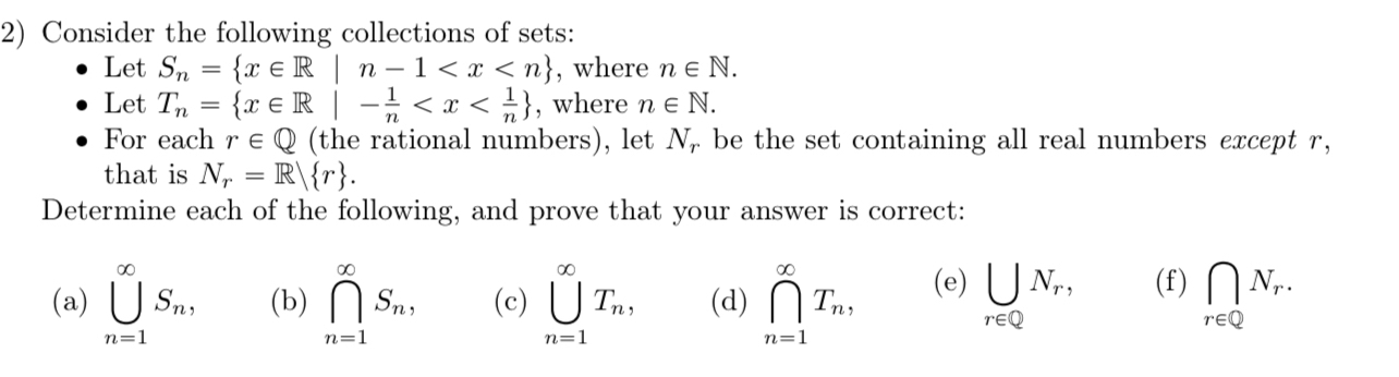 Solved Consider the following collections of sets:Let | Chegg.com