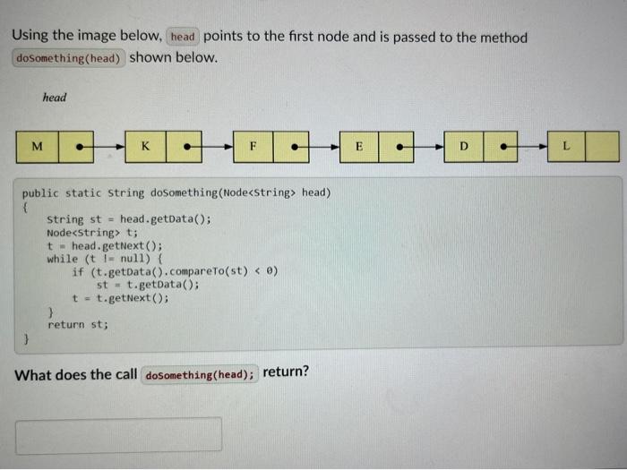 Solved Using the image below, points to the first node and | Chegg.com