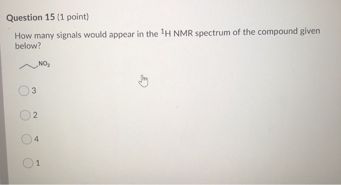 Solved how many signals would appear in the H NMR spectrum | Chegg.com