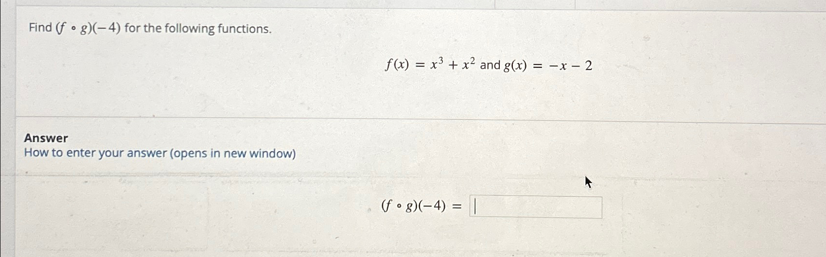 Solved Find F G 4 ﻿for The Following