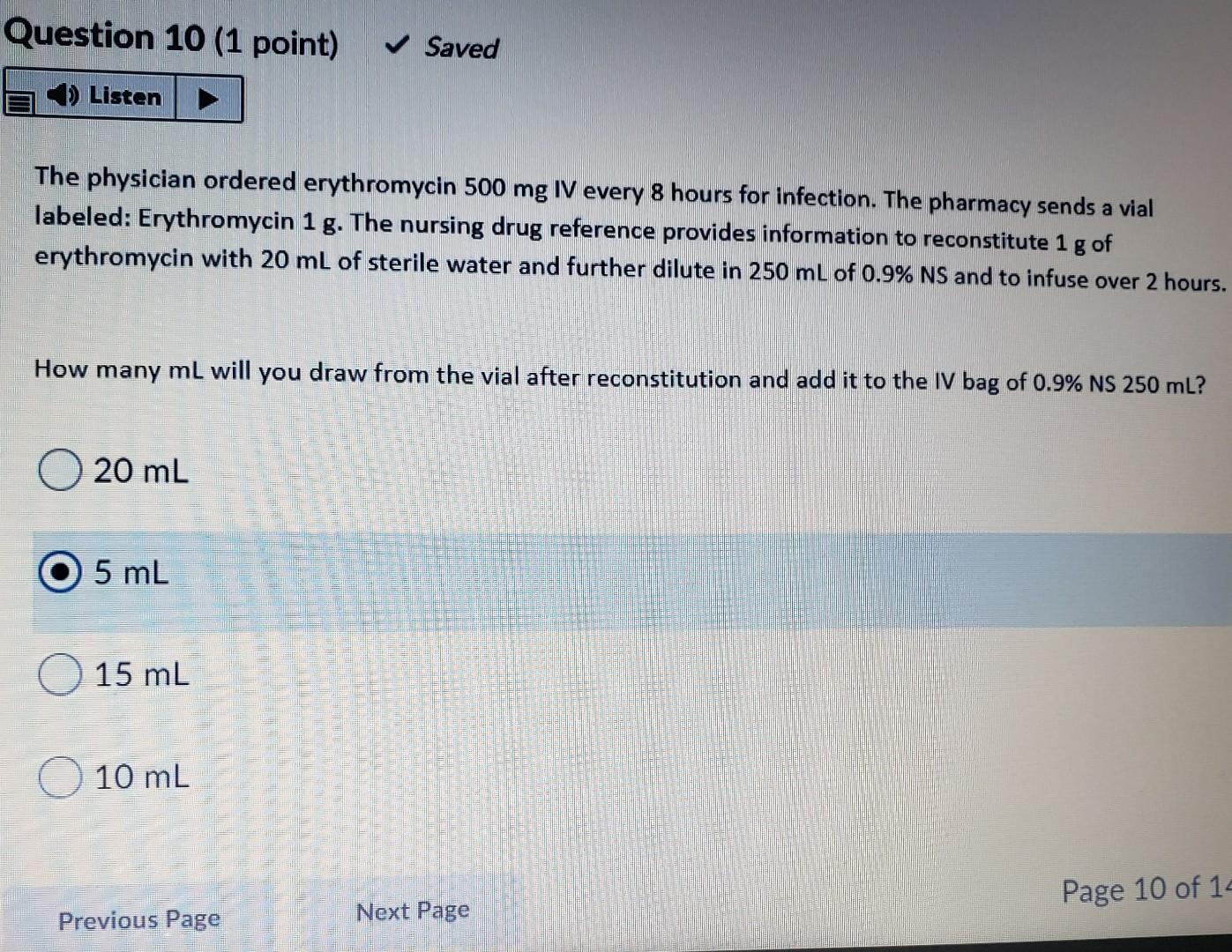 Solved Question 10 1 Point Saved