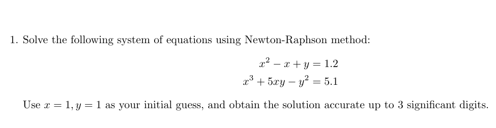 Solved Solve the following system of equations using | Chegg.com