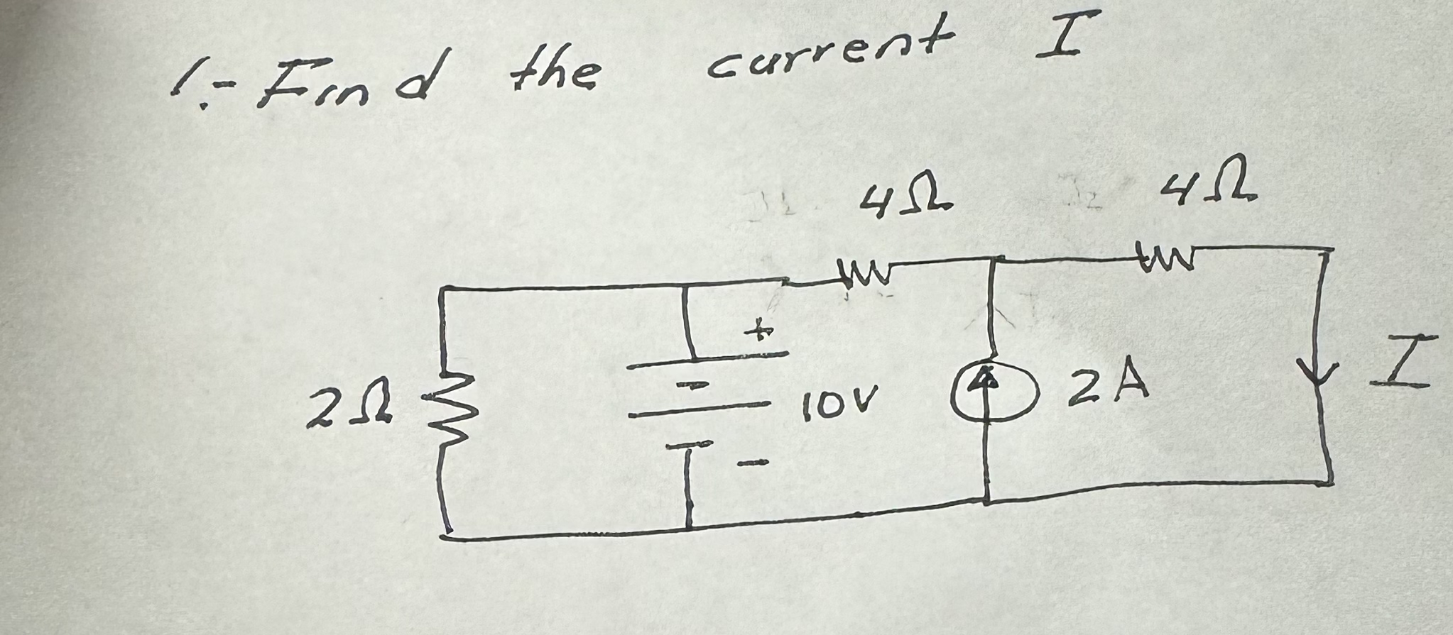 Solved 1.-Find the current I | Chegg.com